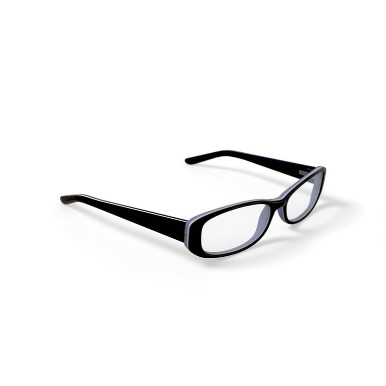 Contour Womens Prescription Glasses FM13034 Black White Crystal