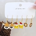 thumbnail image 2 of Pendientes de muñeco de nieve Fengguishuang 6 uds con campana tridimensionales de Navidad, 2 of 5