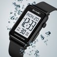 thumbnail image 5 of SKMEI Digital Watch Women’s Men's Sports Watch Rectangular Waterproof Unisex Wrist Watch with EL Backlight/Alarm/Stopwatch, 5 of 6