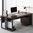 thumbnail image 2 of Computer Executive Office Desks Modern Writing Workbench Wooden Office Desks Standing Meeting Scrivania Ufficio Lavoro Furniture My Lux Decor Round, 2 of 15