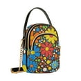 thumbnail image 7 of FORMRS Crossbody Bag for Women Quilted Travel Shoulder Cell Phone Purse with Chain Strap Handbag, Cartoon Flowers, 7 of 7