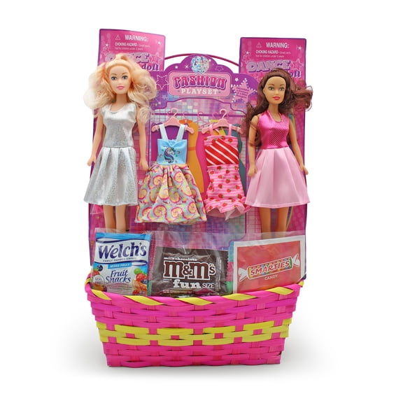 2 Doll Girls Prefilled Easter Basket, by Megatoys