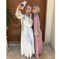 thumbnail image 1 of Vestido de moda musulmana para mujer Abaya Dubai Turquía Kaftan ropa islámica 6 colores túnica ropa femenina vestidos- esquí esquí Gafas de esquí, 1 of 3