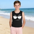 thumbnail image 3 of Lullu Summer Boys Lightweight Tank Top Cartoon Expression Print Sleeveless Top, Sizes 3-14, 3 of 6