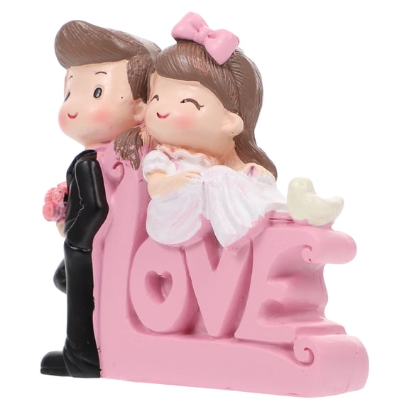 OULII Resin Couple Figurine Small Desktop Decor Assorted Colors 1 Pc