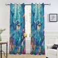thumbnail image 5 of Blackout Curtains Window Curtain for Bedroom Living Room 1 Panel 82"x42" Dolphin and Fish, 5 of 8
