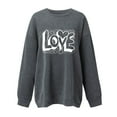 thumbnail image 3 of ylioge Womens Valentine's Day Sweatshirts Pullover Crewneck Tops Ladies Trendy Long Sleeve Loose Fit Graphic Sweatshirt Winter, 3 of 6