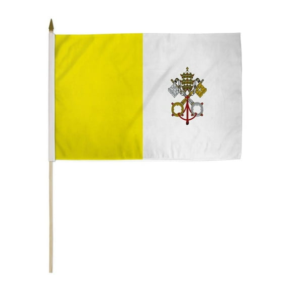 Vatican City 12x18in Stick Flag