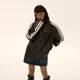 thumbnail image 2 of -Chaqueta corta de cuero Vintage para mujer, ropa de calle Y2k, moda coreana, chaquetas de carreras, Tops de estilo japonés Harajuku, 2 of 5