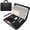 Black, variant on NATISERAUM Padfolio Portfolio Binder with Handle, 5 Dividers, Notepad & Pen, Vegan Leather A4 3-Ring Zipper Document Organizer for Business/Interview