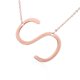 thumbnail image 5 of Collar del alfabeto Chapado en rosa Qarigey Letra inicial A - Z Gargantilla Colgante Oro rosa 46cm, 5 of 6