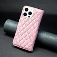 thumbnail image 5 of iPhone 14 Pro Max Wallet Case Premium Handmade PU Leather Phone Case Card Slots Magnetic Closure Zipper Pocket Kickstand Flip Case with Hand Strap for iPhone 14 - Pink, 5 of 5