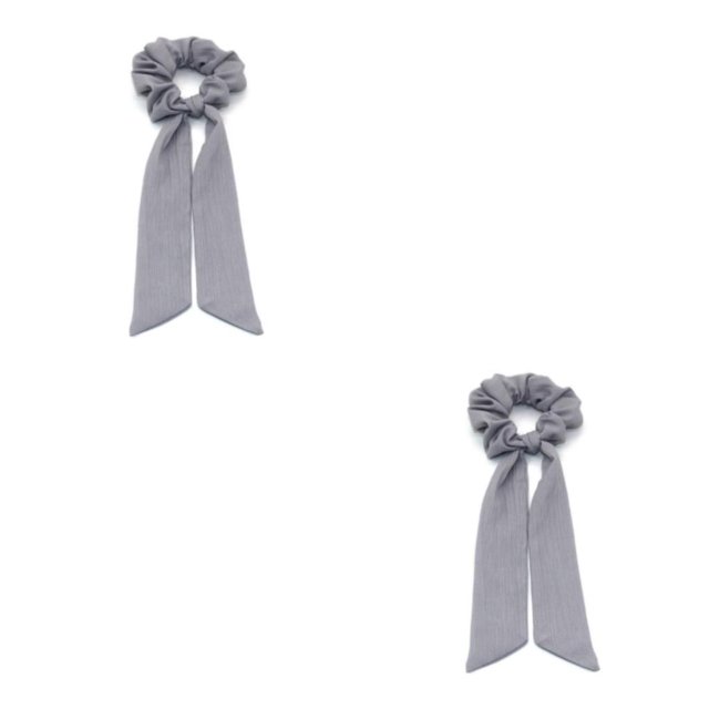 Qarigey Diadema vintage de moda para mujer - Fiesta o diario Banda para el cabello larga pequeña y fresca de poliéster 142-P Gris liso 142-P Gris liso 2Conjunto