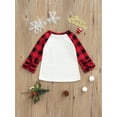 thumbnail image 4 of Toddler Child Christmas Long Sleeve T-Shirt Kids Letter Ruffle Plaid Printed T Shirts For Baby Girl T Shirt Girl Tops Tee, 4 of 8
