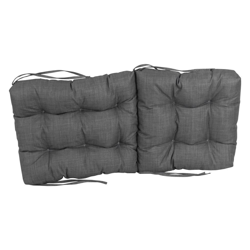 18-inch by 38-inch Spun Polyester Solid Outdoor Tufted Chair Cushion