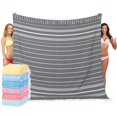 thumbnail image 1 of Toalla de playa Widdonen turca, 216 x 191 cm, algodón, XXL, sin arena, 1 of 7