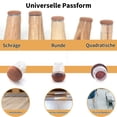 thumbnail image 3 of Tapas de goma transparentes para patas de taburete, tamaño mediano de 1", paquete de 8, protectores de piso antideslizantes, 3 of 5