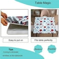 thumbnail image 3 of July 4th Fitted Table Cover Square 36x36 in, Red and Blue Stars Elastic Edge Tablecloth for Party Dining Home Picnic, 3 of 5