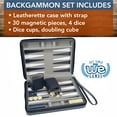 thumbnail image 4 of WE Games Magnetic Backgammon Set with Carrying Strap, Travel Size, Navy Blue, 4 of 10