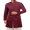 Burgundy, variant on Men's long-sleeve Kurta coat, Indian ethnic royal suit, stand collar, wedding and festive party blazer