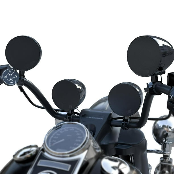 GoHawk - Altavoces Bluetooth para motocicleta, sistema de audio con amplificador de 4.1 canales impe