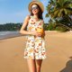 thumbnail image 3 of Fotbe Flower Fox Vestido de Verano sin Mangas para Mujer – Vestido Midi Línea A, Estilo Camiseta Floral, Vestido Playero Casual y Fluido, 3 of 7