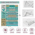 thumbnail image 6 of Gifts for Wife Birthday,Wife Blanket from husband 60"X50",Wife Birthday Gift,Wife Gifts from Husband,Romantic Anniversary Wedding Gift for Wife Her,Christmas Birthday Gifts for Wife,Wife Throw Blanket, 6 of 6