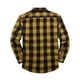 thumbnail image 3 of pstuiky Camisas casuales de manga larga para hombre, Camisa tipo cárdigan de manga larga con solapa y botones con estampado a cuadros informal para hombre. salir tops s, 3 of 3