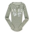 thumbnail image 2 of Aeropostale Atletismo Henley playera gráfica para mujer, gris, mediano Aeropostale Camiseta gráfica, 2 of 2