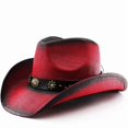 thumbnail image 4 of SRZYMJ Cowboy Hat,Cowgirl hat,Brown Cowboy Hats for Women/Mens Straw Wide with Shapeable Brim Western Cowboy Hat for Womens, 4 of 8