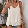 thumbnail image 7 of LNWUY Womens Summer Tank Tops Scoop Neck Sleeveless Double Layered Tank Top Summer Casual Loose Fit Flowy Tunic Shirts Beige XXL, 7 of 7