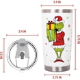 thumbnail image 3 of 20oz Christmas Tumbler with Lid, Stainless Steel Vacuum Double Wall Insulated Travel Tumblers Coffee Mug, 3 of 6