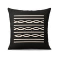 thumbnail image 2 of Black and White Geometric Lines Of Borders Decor Throw Pillow Covers 16"x16", Set Of 2, Linen Study Sofa Cushion Cover Indoor Living Room Home Decor, 2 of 7
