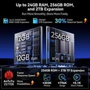 Tablet 2026 Latest Android 16 Tablets with 10.1 Inch Incell Display, 24GB RAM 256GB ROM /2TB TF, Gemini AI, T606 Octa-Core+8MP Camera, 5000mAh, Widevine L1, 2 in 1 Tablets with Keyboard Mouse Stylus