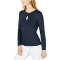 thumbnail image 2 of Vince Camuto Womens Keyhole Pullover Blouse, Blue, X-Small, 2 of 2