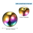thumbnail image 2 of Uxcell Rainbow Gazing Ball 4 inch Polished Hollow Ball 304 Stainless Steel Gazing Globe Mirror Ball, 2 of 4