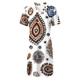 thumbnail image 7 of Fartey Bohemian Tunic Dresses for Women Casual Short Sleeve V Neck Knee Length Dress Funny Print Dresses Loose Beach Vacation Sundress Multicolor L, 7 of 7