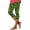 #137-Green, variant on TaTaai Elastic Printed Non-see-through Women Tight Fit Yoga Capri Leggings Stretchy Breathable Casual Daily Fashion Gym Active Cropped Pants Gift