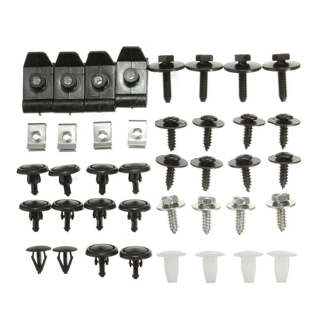 Riwesomey 40 Uds. Sujetador de remache para parachoques, guardabarros automáticos, tornillos autorroscantes de plástico, cubierta de motor embellecedora, Vehículos, repuestos y accesorios Mis Riwesomey VI022580-00B