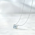 thumbnail image 4 of Gem Stone King 18K White Gold Pendant Necklace 1.00 Ct Round Sky Blue Topaz, 4 of 4