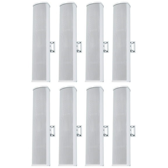 (8) Rockville WET ARRAY 4 White Line Array Speakers For church/School/Auditorium