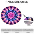 thumbnail image 6 of Colorful Tie Dye Mandala Pattern Round Fitted Tablecloth with Elastic Edge,Dining Table Cover Waterproof,Outdoor Round Tablecloth for Camping,Dining,Indoor and Outdoor, 6 of 7