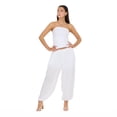 thumbnail image 4 of Forever 21 Women’s Balloon Pants, Relaxed Pull-On Wide Leg Bottoms with Gathered Tapered Hem, Flowy Casual Lounge Trousers, XS-XL, 4 of 6