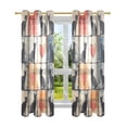 thumbnail image 7 of Yayeee Window Curtains Light Filtering 63"x52" Grommet Panel Pair Home Living Room Decor, Cats and Hearts, 7 of 7
