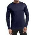 thumbnail image 5 of Chbgutlmr Mens Shirts Fall Long Sleeve Solid Color Crewneck Tops Fitting Casual Running Pullover Tops, 5 of 5