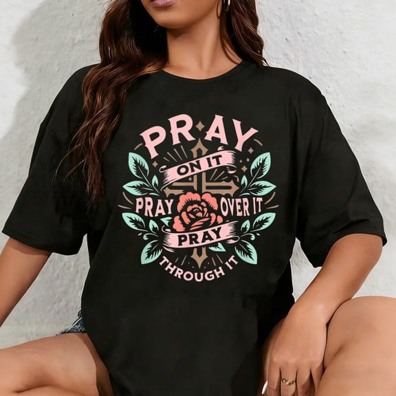 100% Cotton Unisex Pray On It Christian T-Shirt