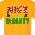 thumbnail image 4 of Inktastic Nice Until Proven Naughty with Holly and Gingerbread Man T-Shirt, 4 of 5