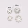 thumbnail image 3 of 500Pcs Metal Flower Shape Bead Caps for Jewelry Making Silver Retro Design, 3 of 8