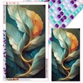 thumbnail image 1 of 5D DIY taladro redondo completo pintura de diamante que fluye hojas kit decoración del hogar, 1 of 9
