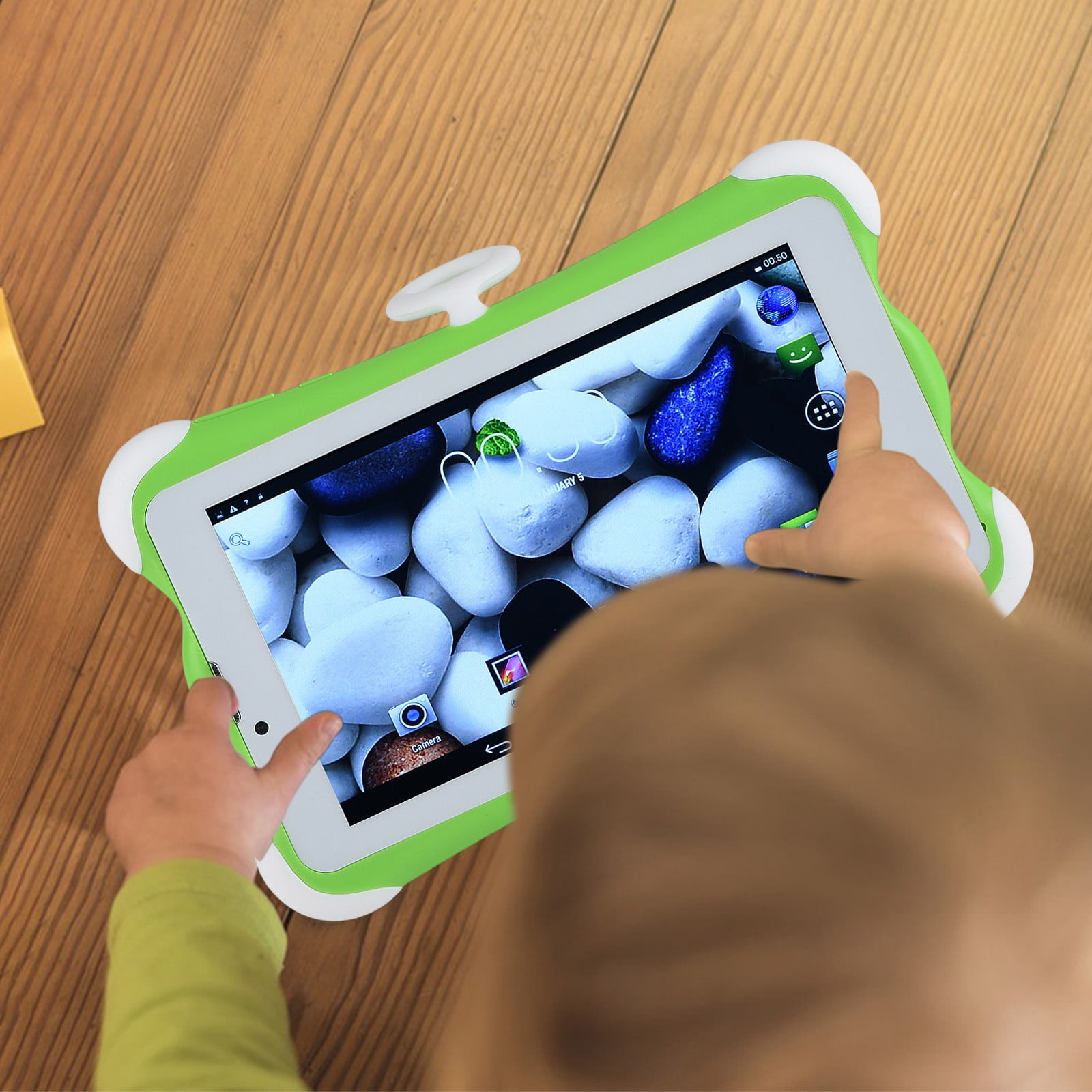 Tablet for Kids, Hwkond Tablet Children's Learning Machine WIFI Bluetooth Android 1G+16G Dual Camera 2800amh Call Gaming 7Inch IPS Display Screen 4 Core Processor,Green